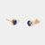 September 18k Gold Vermeil Birthstone Gemstone Stud Earrings Lapis Lazuli