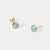 December 18k Gold Vermeil Birthstone Gemstone Stud Earrings Turquoise