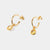 November 18k Gold Vermeil Birthstone Gemstone Hoop Earrings Citrine