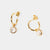 April 18k Gold Vermeil Gold Birthstone Gemstone Hoop Earrings Crystal