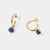 September 18k Gold Vermeil Birthstone Gemstone Hoop Earrings Lapis Lazuli