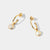 June 18k Gold Vermeil Birthstone Gemstone Hoop Earrings Pearl