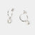 April Sterling Silver Birthstone Gemstone Hoop Earrings Crystal