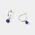 September Sterling Silver Birthstone Gemstone Hoop Earrings Lapis Lazuli