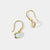 March 18k Gold Vermeil Birthstone Gemstone Hook Earrings Blue Topaz