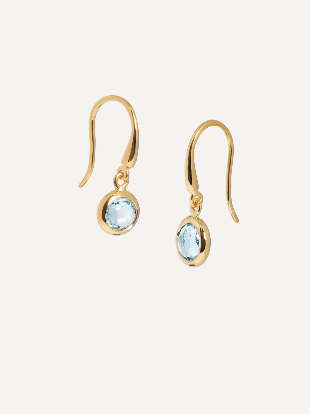 Birthstone Hook Earrings in 18k Gold Vermeil