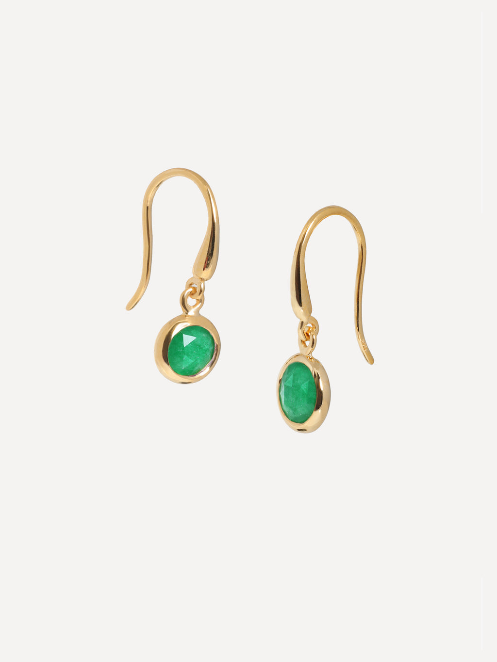 Birthstone Hook Earrings in 18k Gold Vermeil