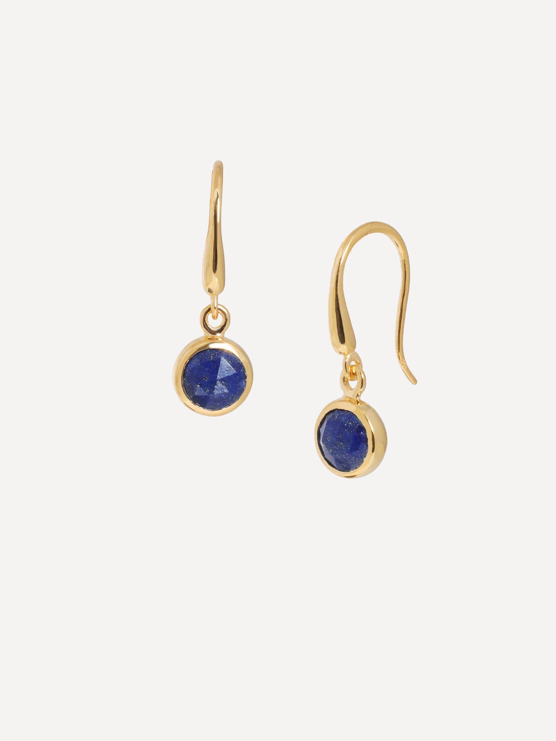 Birthstone Hook Earrings in 18k Gold Vermeil