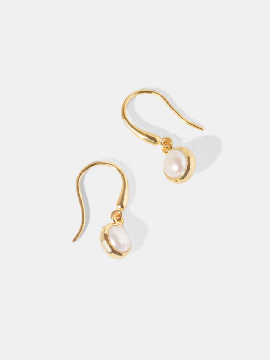 18k Gold Vermeil Birthstone Gemstone Hook Earrings