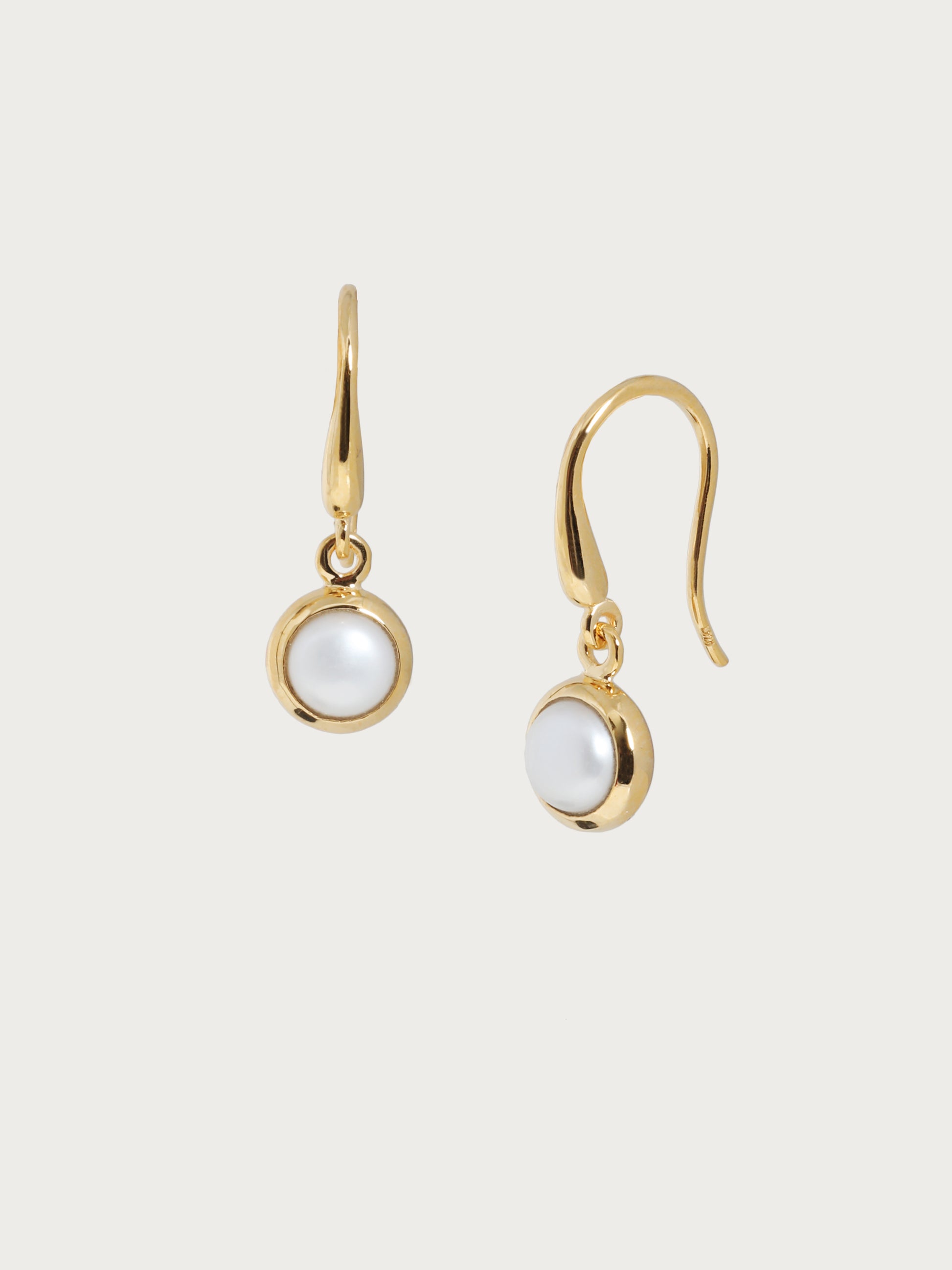 Birthstone Hook Earrings in 18k Gold Vermeil