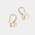 October 18k Gold Vermeil Birthstone Gemstone Hook Earrings Moonstone