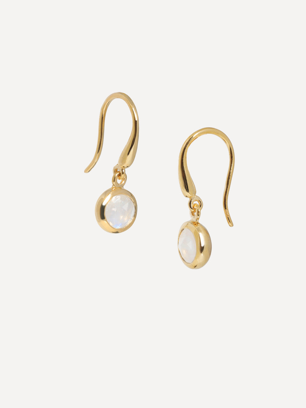 Birthstone Hook Earrings in 18k Gold Vermeil