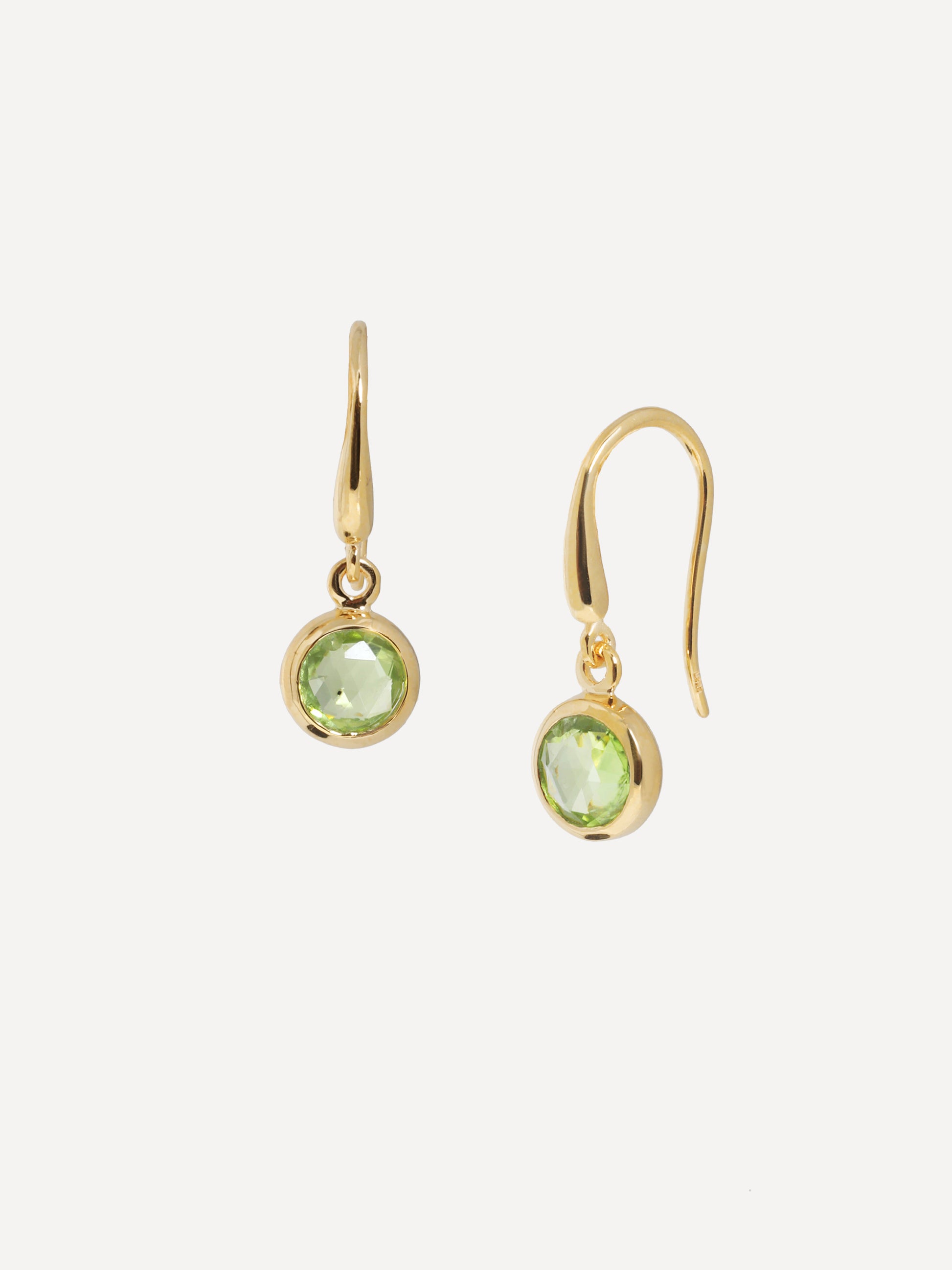 Birthstone Hook Earrings in 18k Gold Vermeil