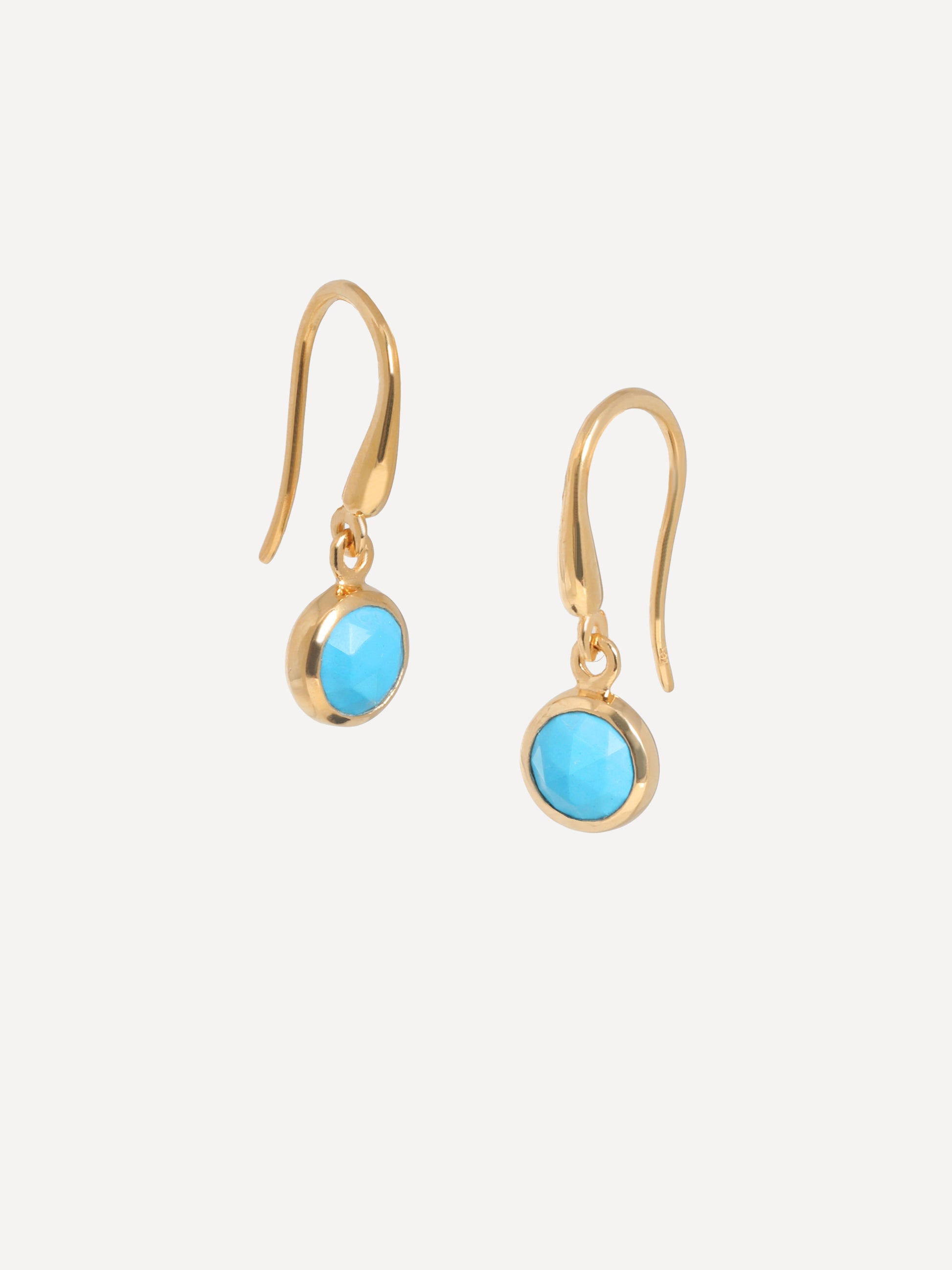 Birthstone Hook Earrings in 18k Gold Vermeil