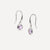 February Silver Birthstone Drop Earrings Amethyst