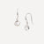 Silver April Birthstone Drop Earrings Crystal