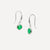 May Silver Birthstone Drop Earrings Emerald Quartz