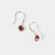 January Sterling Silver Birthstone Gemstone Hook Earrings Garnet