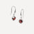 January Silver Birthstone Drop Earrings Garnet