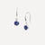 September Silver Birthstone Drop Earrings Lapis Lazuli