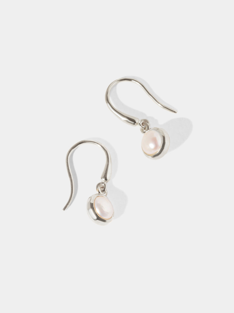 Sterling Silver Birthstone Gemstone Hook Earrings
