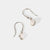 June Sterling Silver Birthstone Gemstone Hook Earrings Pearl