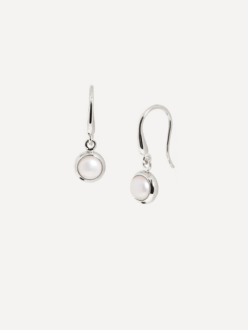 Silver Birthstone Gemstone Drop Earrings