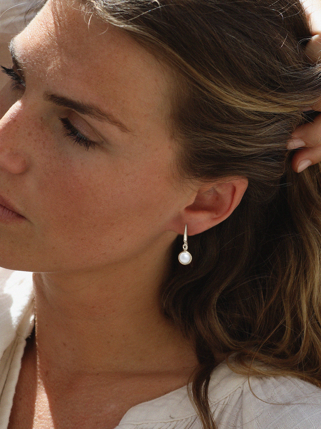 Silver Birthstone Gemstone Drop Earrings