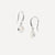 October Silver Birthstone Drop Earrings Moonstone