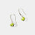 August Sterling Silver Birthstone Gemstone Hook Earrings Peridot