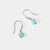 December Sterling Silver Birthstone Gemstone Hook Earrings Turquoise