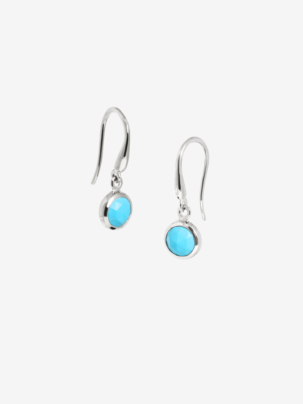 Silver Birthstone Gemstone Drop Earrings