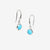 December Silver Birthstone Drop Earrings Turquoise