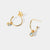 March 18k Gold Vermeil Birthstone Gemstone Hoop Earrings (Petite) Blue Topaz