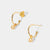 November 18k Gold Vermeil Birthstone Gemstone Hoop Earrings (Petite) Citrine