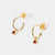 January 18k Gold Vermeil Birthstone Gemstone Hoop Earrings (Petite) Garnet