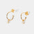 June 18k Gold Vermeil Birthstone Gemstone Hoop Earrings (Petite) Pearl