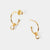 October 18k Gold Vermeil Birthstone Gemstone Hoop Earrings (Petite) Moonstone