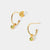 August 18k Gold Vermeil Birthstone Gemstone Hoop Earrings (Petite) Peridot