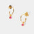 July 18k Gold Vermeil Birthstone Gemstone Hoop Earrings (Petite) Ruby Quartz