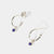 September Sterling Silver Birthstone Gemstone Hoop Earrings (Petite) Lapis Lazuli