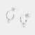 June Sterling Silver Birthstone Gemstone Hoop Earrings (Petite) Pearl