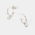 October Sterling Silver Birthstone Gemstone Hoop Earrings (Petite) Moonstone