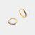 September 18k Gold Vermeil Birthstone Gemstone Huggie Hoop Earrings Blue Quartz