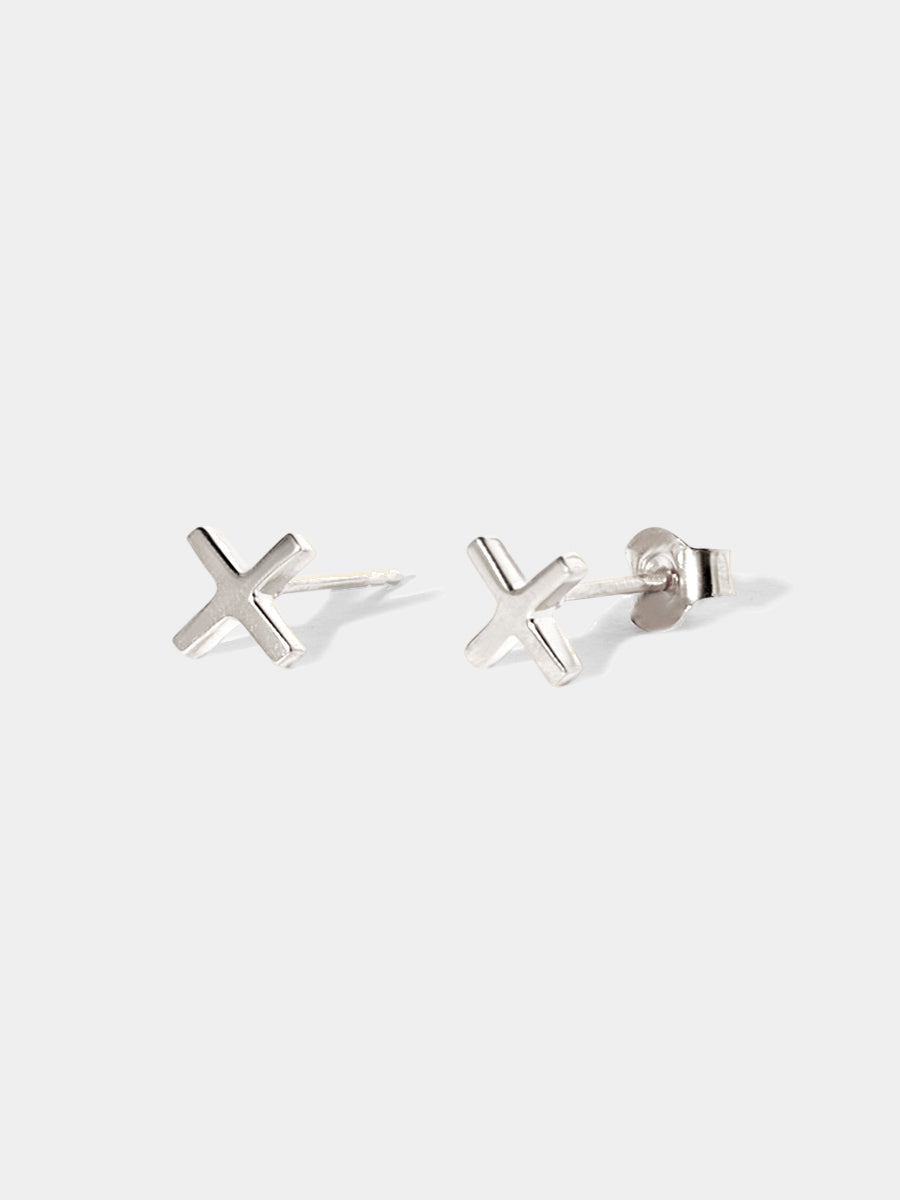 Sterling Silver Kiss Earrings