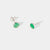 May sterling Silver Birthstone Gemstone Bezel Set Stud Earrings Emerald Quartz