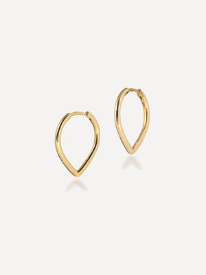 Pendientes Huggies grandes de Wonder Woman en forma de V dorados