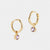 Gold Birthstone Huggies February - Brazilian Amethyst