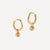 Gold Birthstone Huggies November - Citrine
