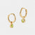 Gold Birthstone Huggies August - Peridot